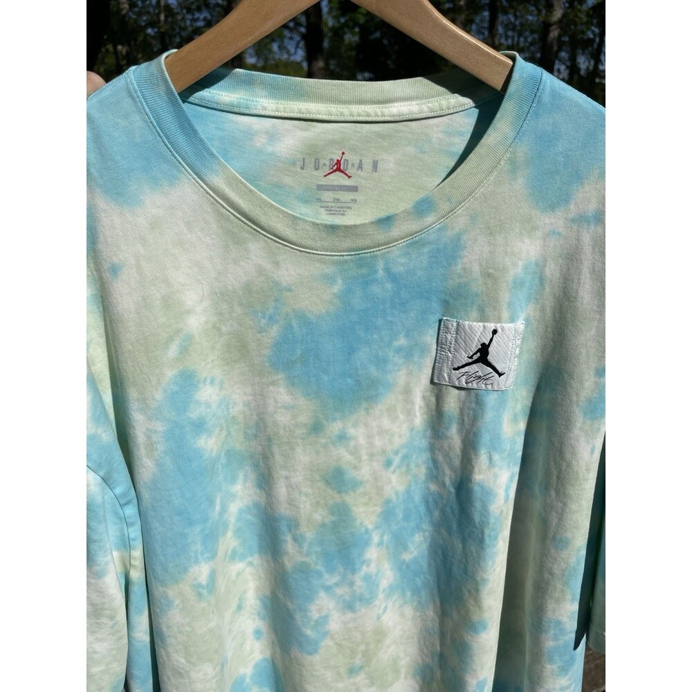 Jordan Essentials Oversized Tie Dye T-Shirt Flight Cotton Pocket Mens 3XL